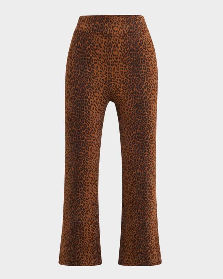 The Jetset Crop Mini Boot Leopard Pants by FRAME