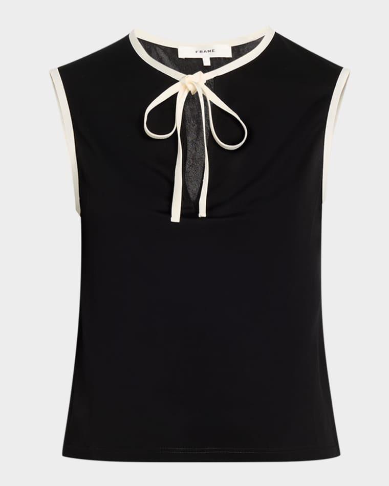 The Keyhole Tie Tank Top by FRAME