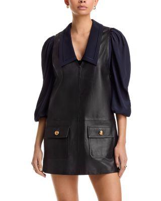 The Leather Pinafore Dress by FRAME