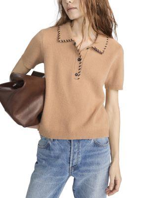 The Leather Stitch Polo by FRAME
