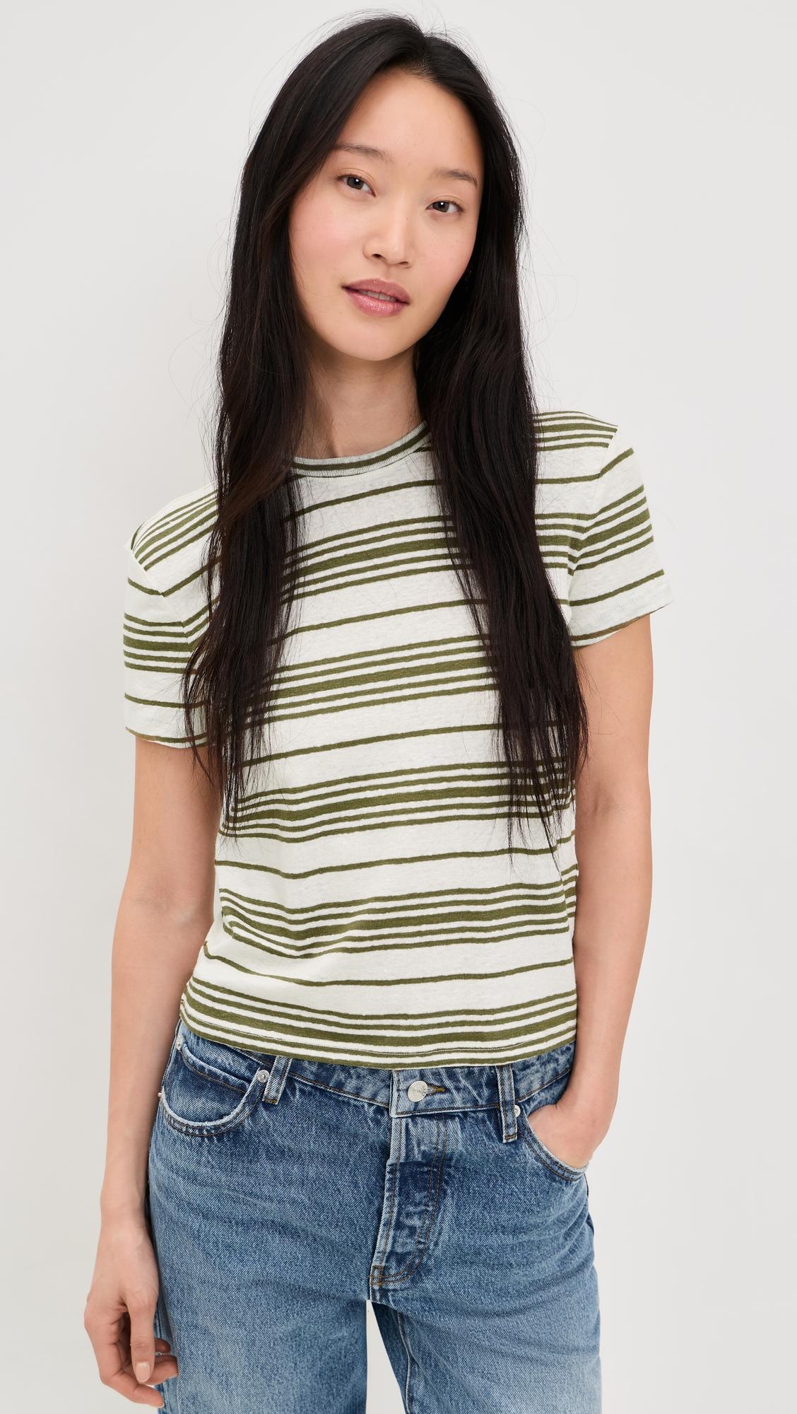 The Linen Baby Tee by FRAME