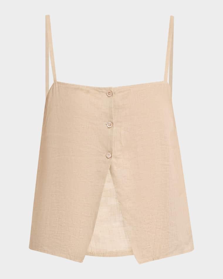 The Linen Button Top by FRAME