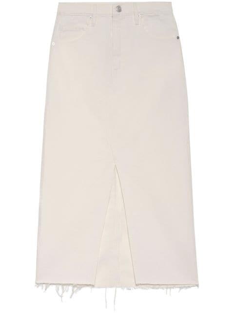 The Midaxi denim midi skirt by FRAME