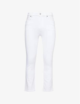 The Reboot Crop Flared Straight-Leg High-Rise Stretch-Denim Blend Jeans by FRAME