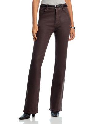 The Reboot High Rise Coated Jeans in Truffle by FRAME