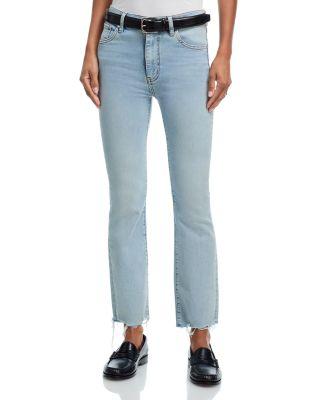 The Reboot Mid Rise Crop Jeans in Tribute Raw Fray by FRAME