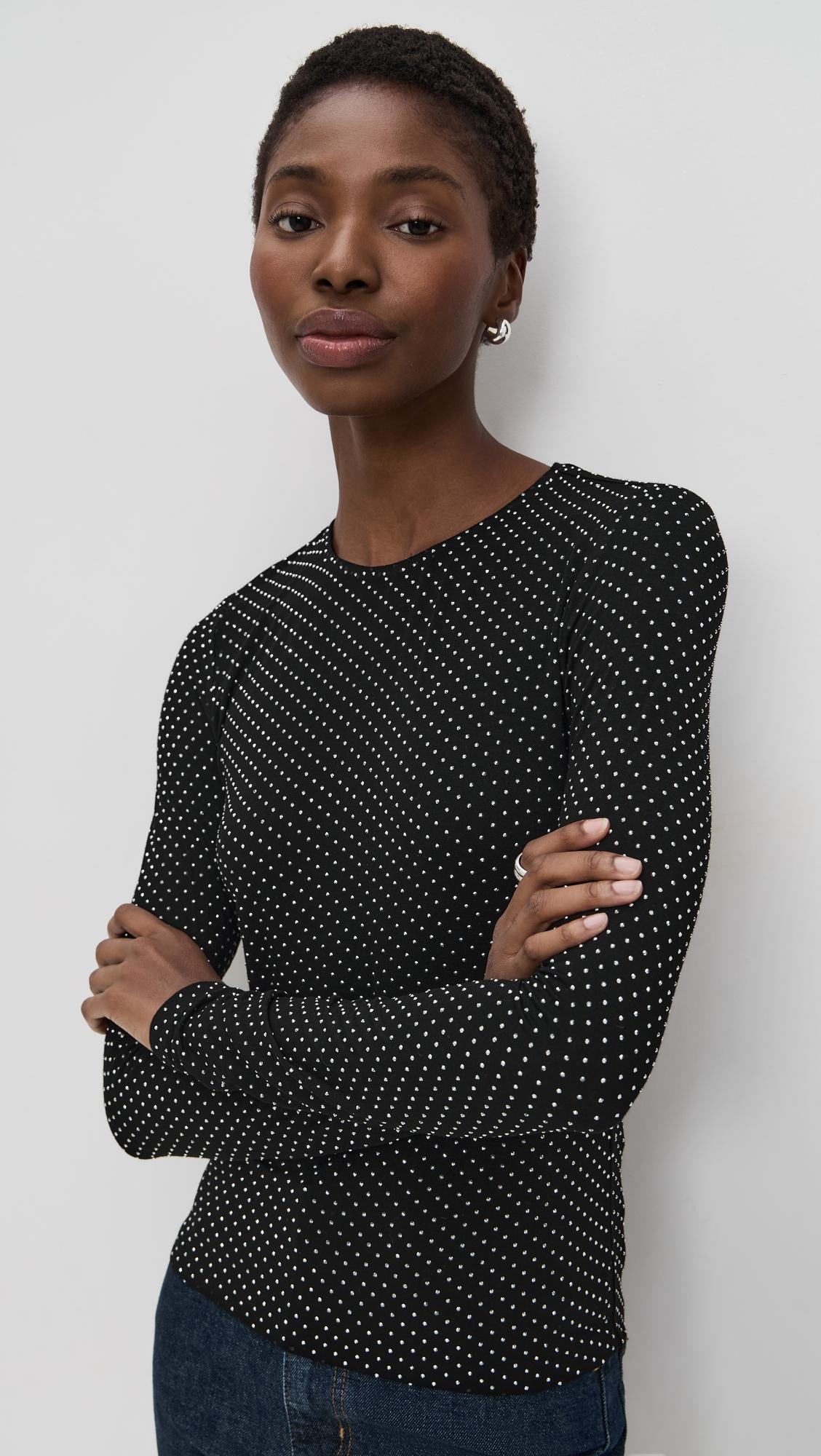 The Rhinestone Jersey Top by FRAME