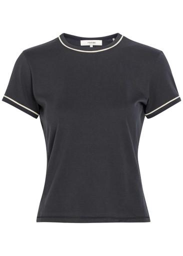 The Ringer pipe-trim cotton T-shirt by FRAME