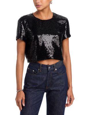 The Sequin Flutter Top by FRAME