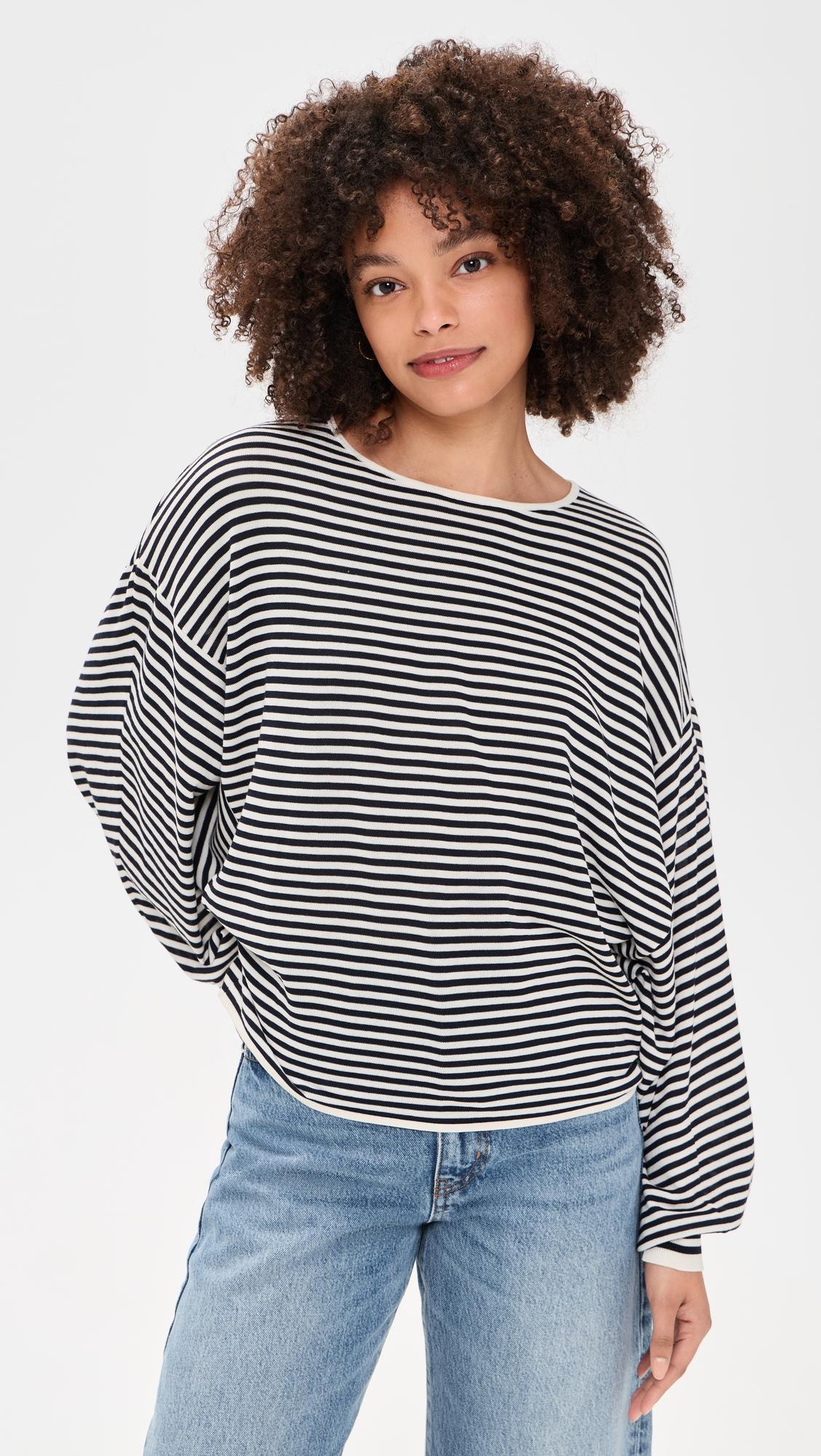 The Stripe Slouchy Sweater by FRAME