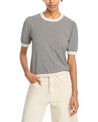 The Striped Gathered Sweater by FRAME