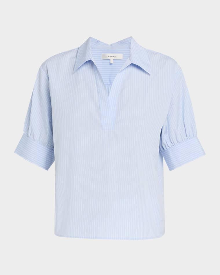 The Striped Popover Top by FRAME
