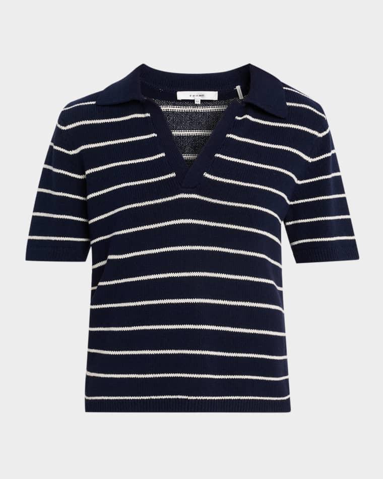 The Striped Relaxed Polo by FRAME