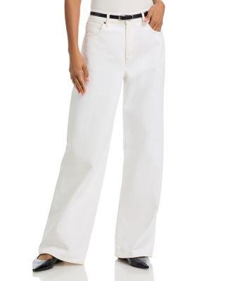 The Stroll High Rise Wide Leg Jeans in Au Natural by FRAME