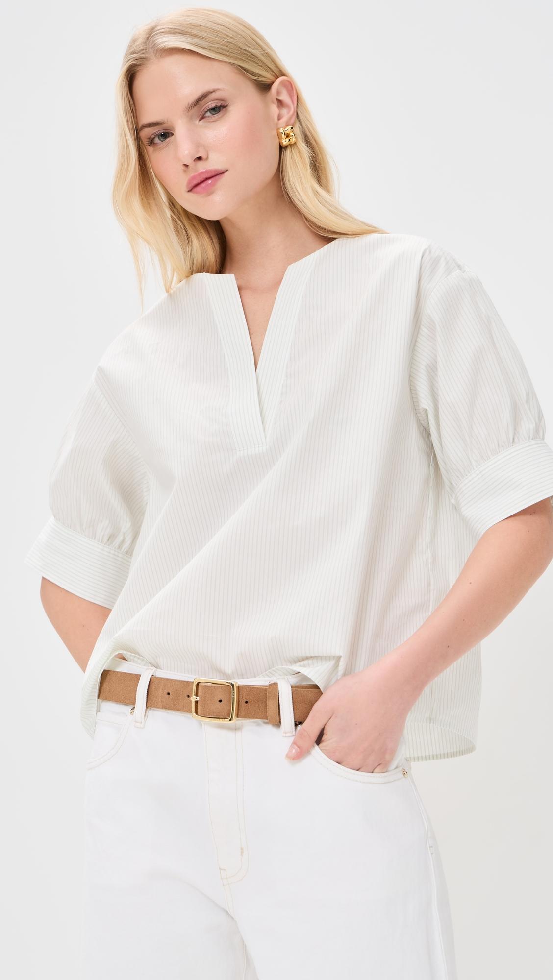 The V Neck Popover Top by FRAME