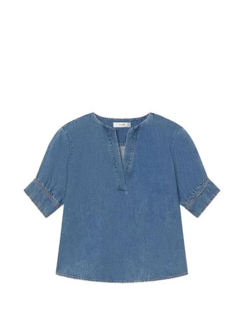 V-neck popover top by FRAME