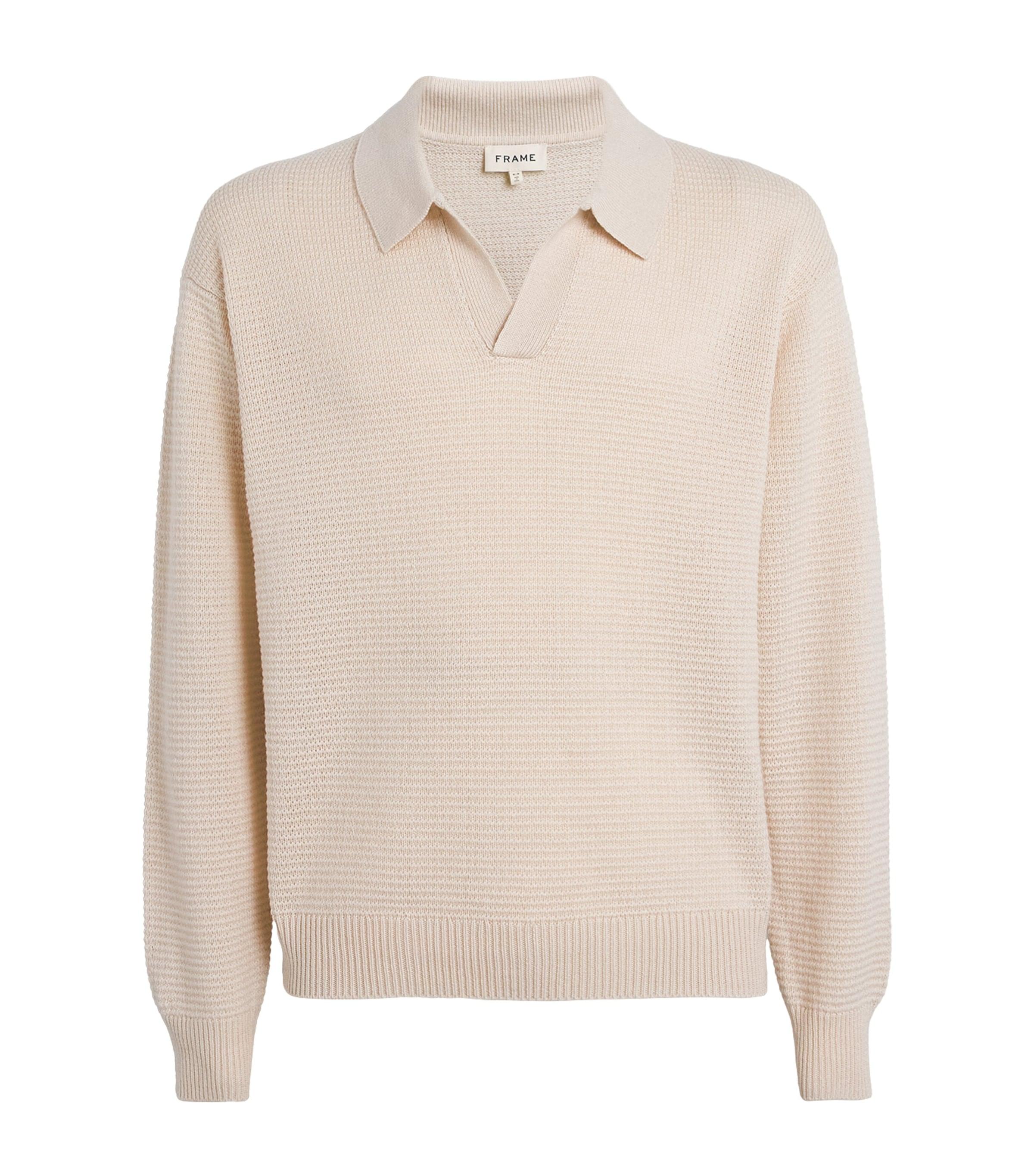 Wool-Silk Open Collar Sweatshirt by FRAME