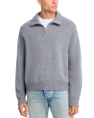 Wool & Cotton Zip Up Sweater by FRAME