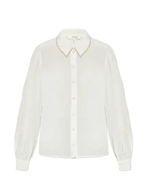 bead-embellished silk shirt by FRAME