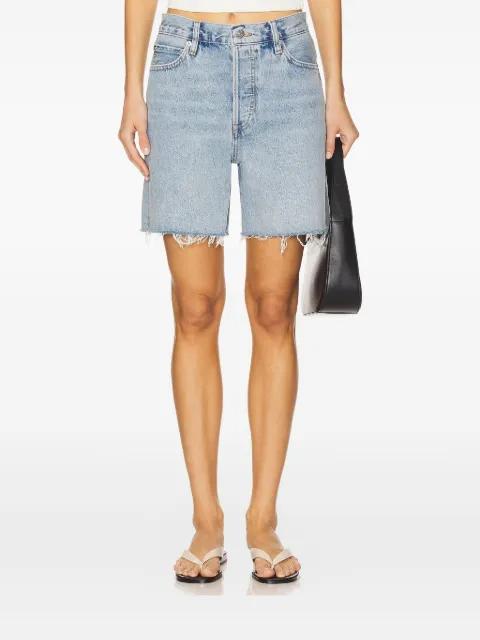 frayed denim shorts by FRAME