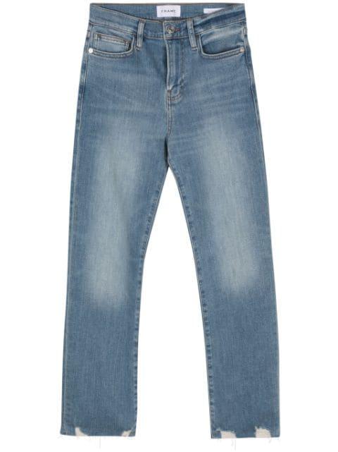high-rise straight-leg jeans by FRAME
