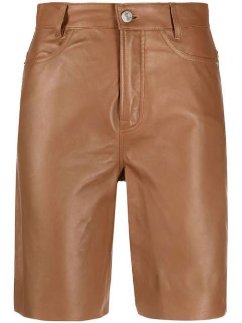 high-waisted leather shorts by FRAME