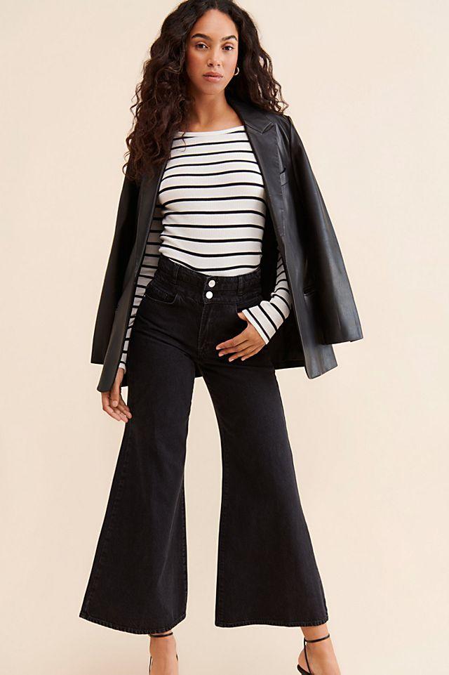 FRAME Double Waist Crop Palazzo Jeans Secondhand by FRAME | FREE PEOPLE