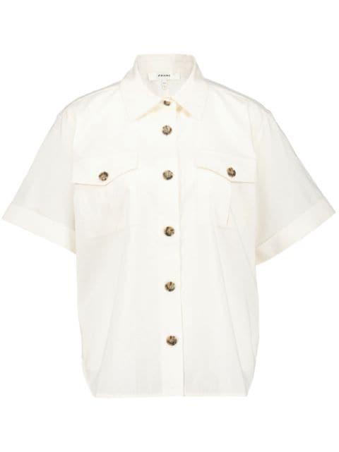 patch-pocket cotton shirt by FRAME