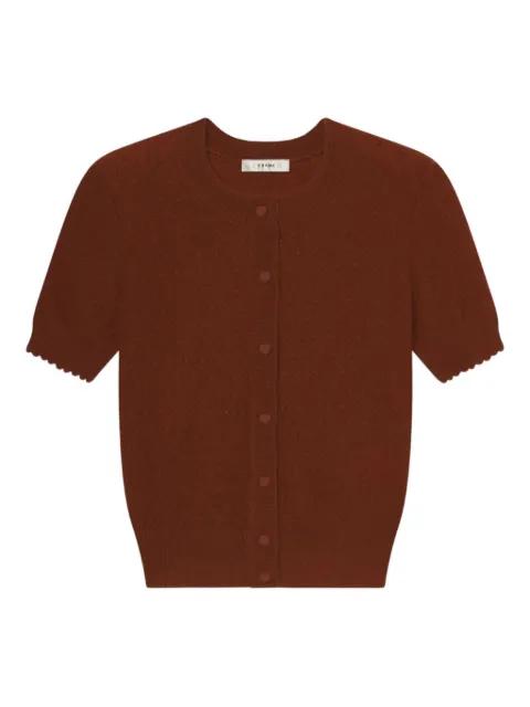 scallop-trim knitted cardigan by FRAME