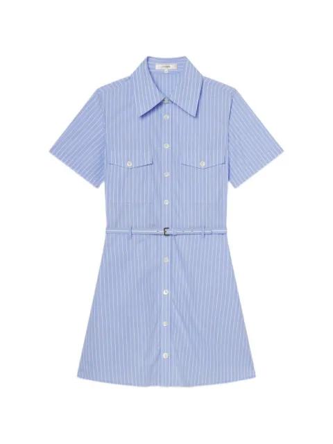 striped-pattern belted mini dress by FRAME