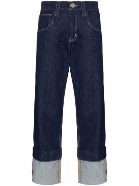 turn-up hem cropped jeans by FRAME