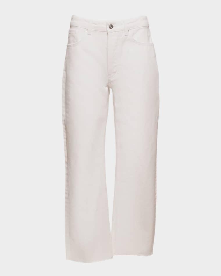 Andy Cropped Frayed-Hem Cotton Denim Jeans by FRANCES VALENTINE