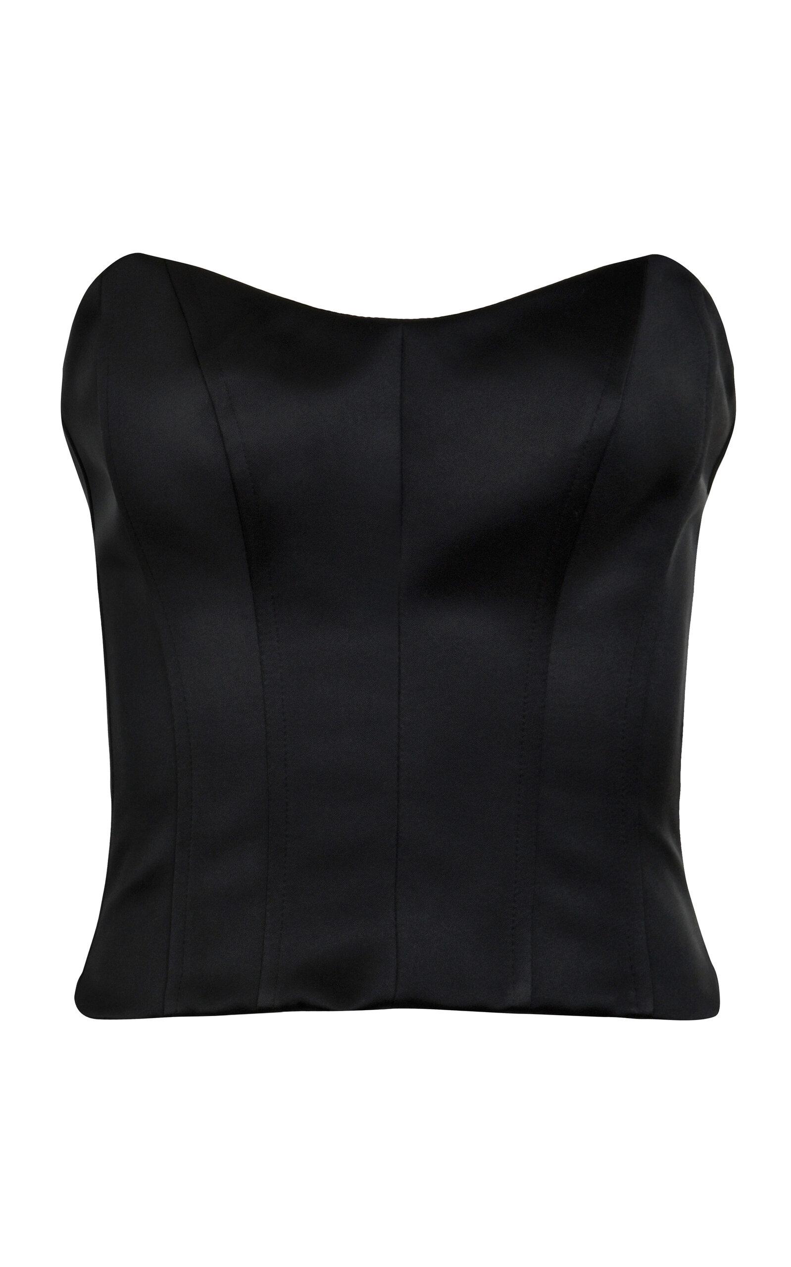 Francesca Miranda Exclusive Onyx Silk Corset Top - Moda Operandi by FRANCESCA MIRANDA