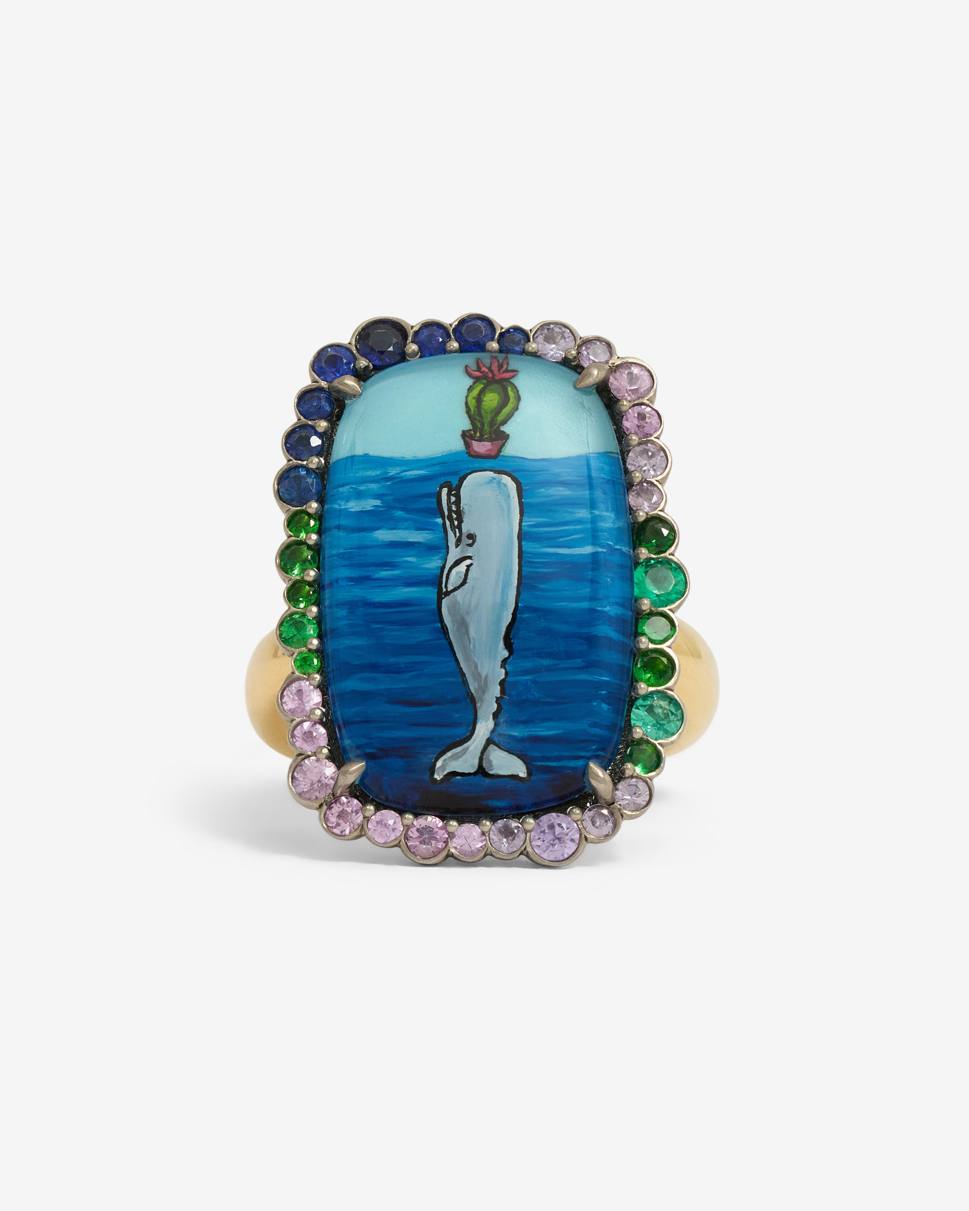Francesca Villa - Whales At Wonderland Ring - (Yellow Gold) by FRANCESCA VILLA