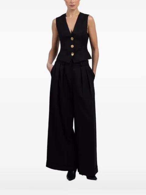 Anita button V-neck waistcoat by FRANCOISE