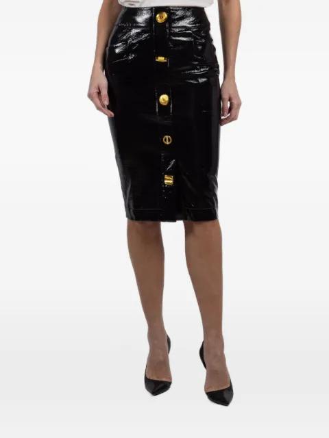 Bijou button midi skirt by FRANCOISE