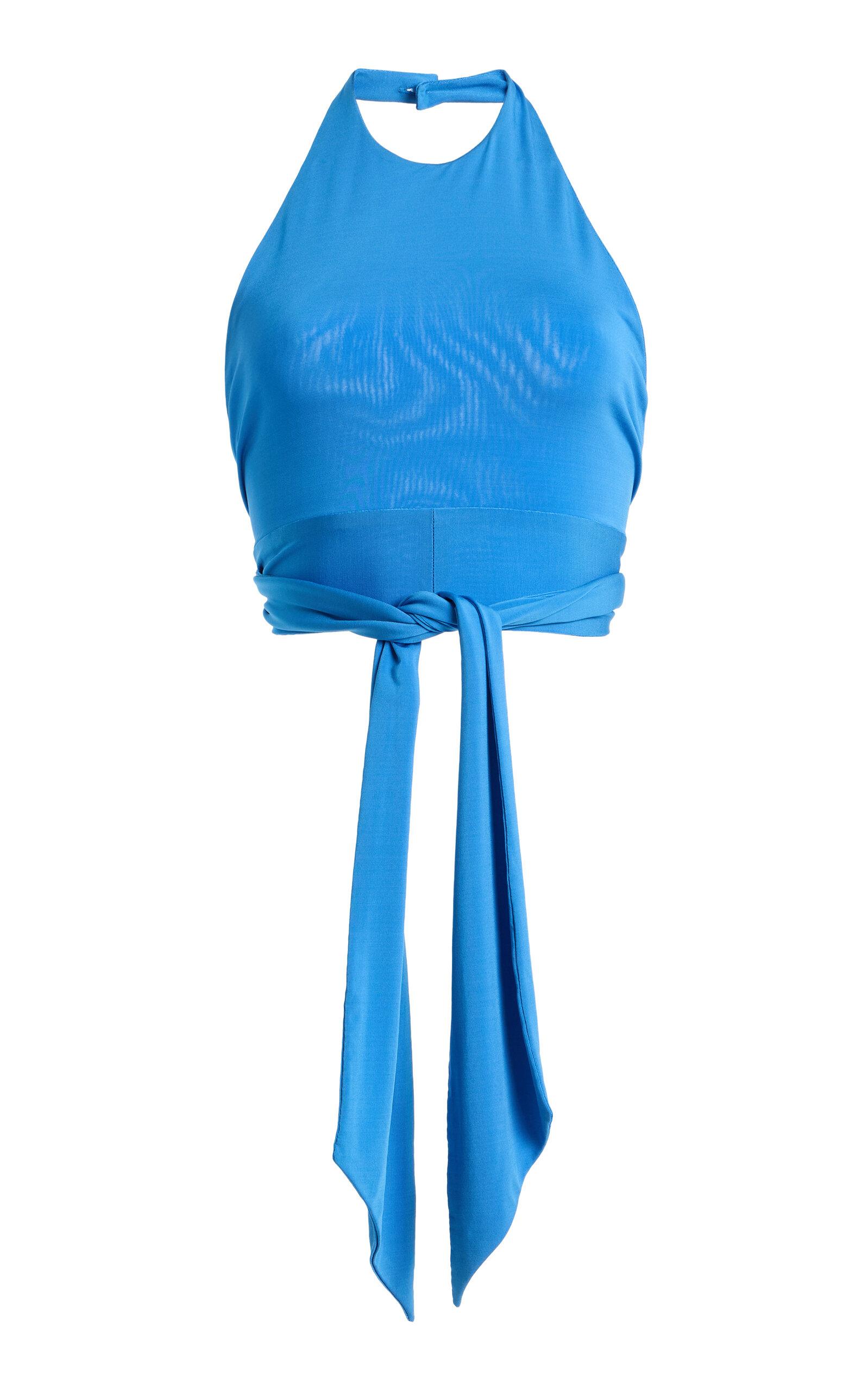 FRANÇOISE Exclusive La Isla Isabella Jersey Cropped Halter Top - Moda Operandi by FRANCOISE