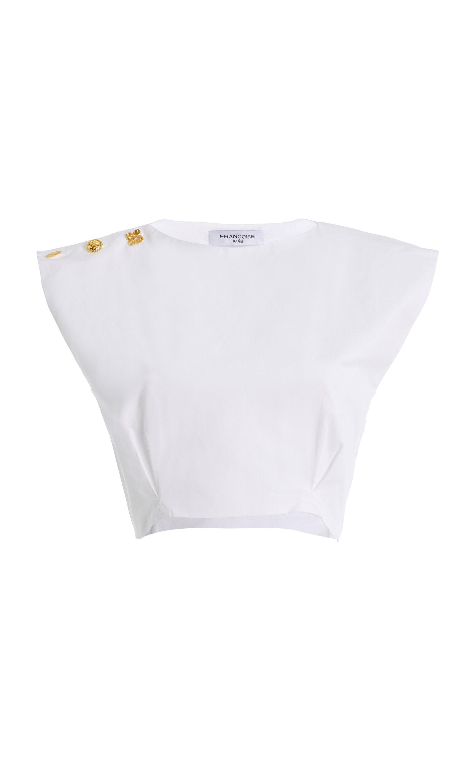 FRANÇOISE Tallulah Embellished Cotton Top - Moda Operandi by FRANCOISE