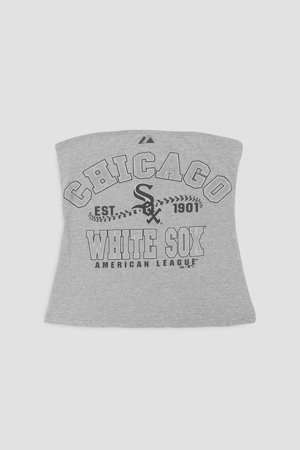 Frankie Collective Rework Chicago White Sox Baseball Tube Top by FRANKIE COLLECTIVE