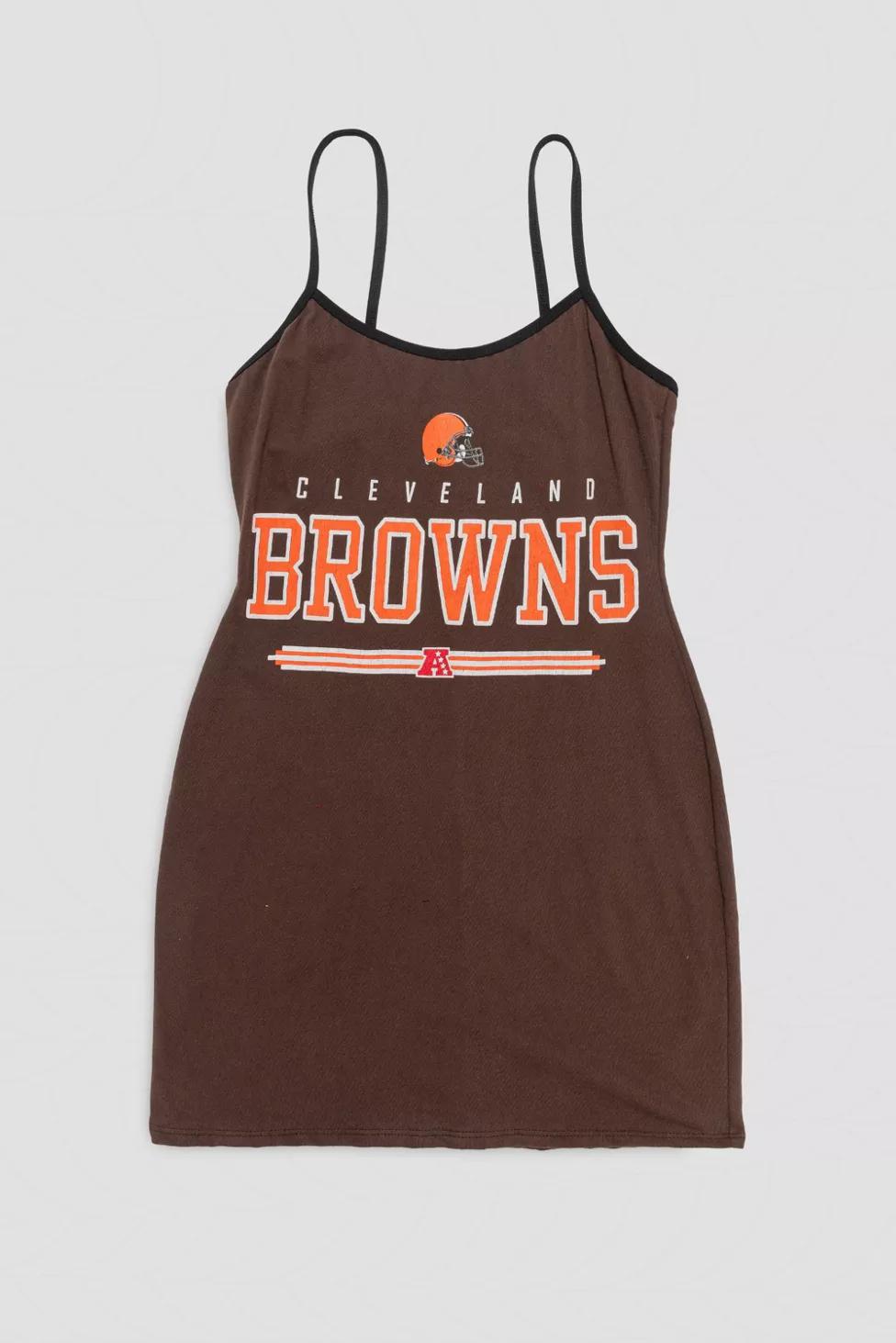 Frankie Collective Rework Cleveland Browns Football Mini Dress by FRANKIE COLLECTIVE