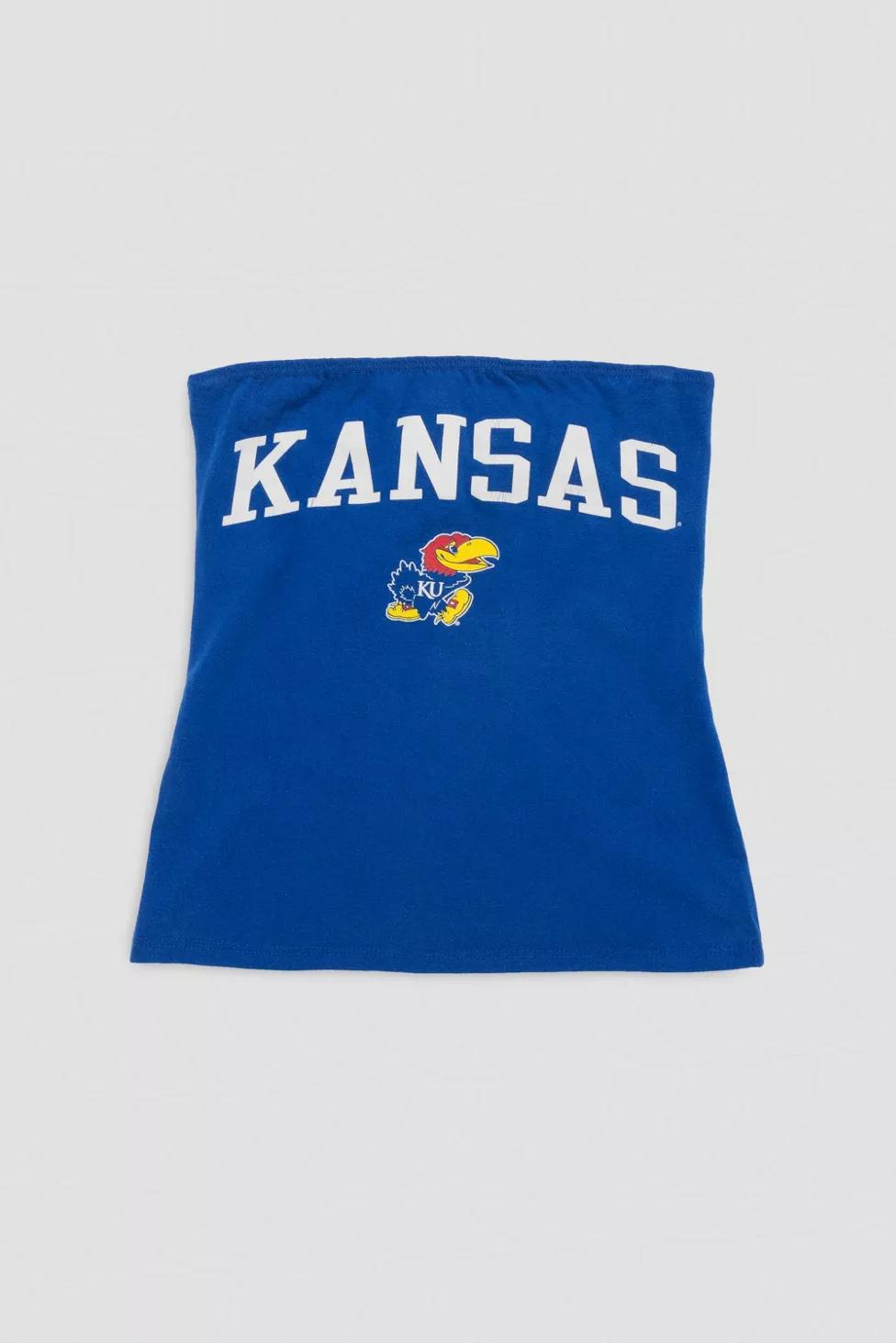 Frankie Collective Rework Kansas Jayhawks Basketball Tube Top by FRANKIE COLLECTIVE