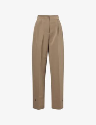 Doyer Pleated Woven Trousers by FRANKIE SHOP