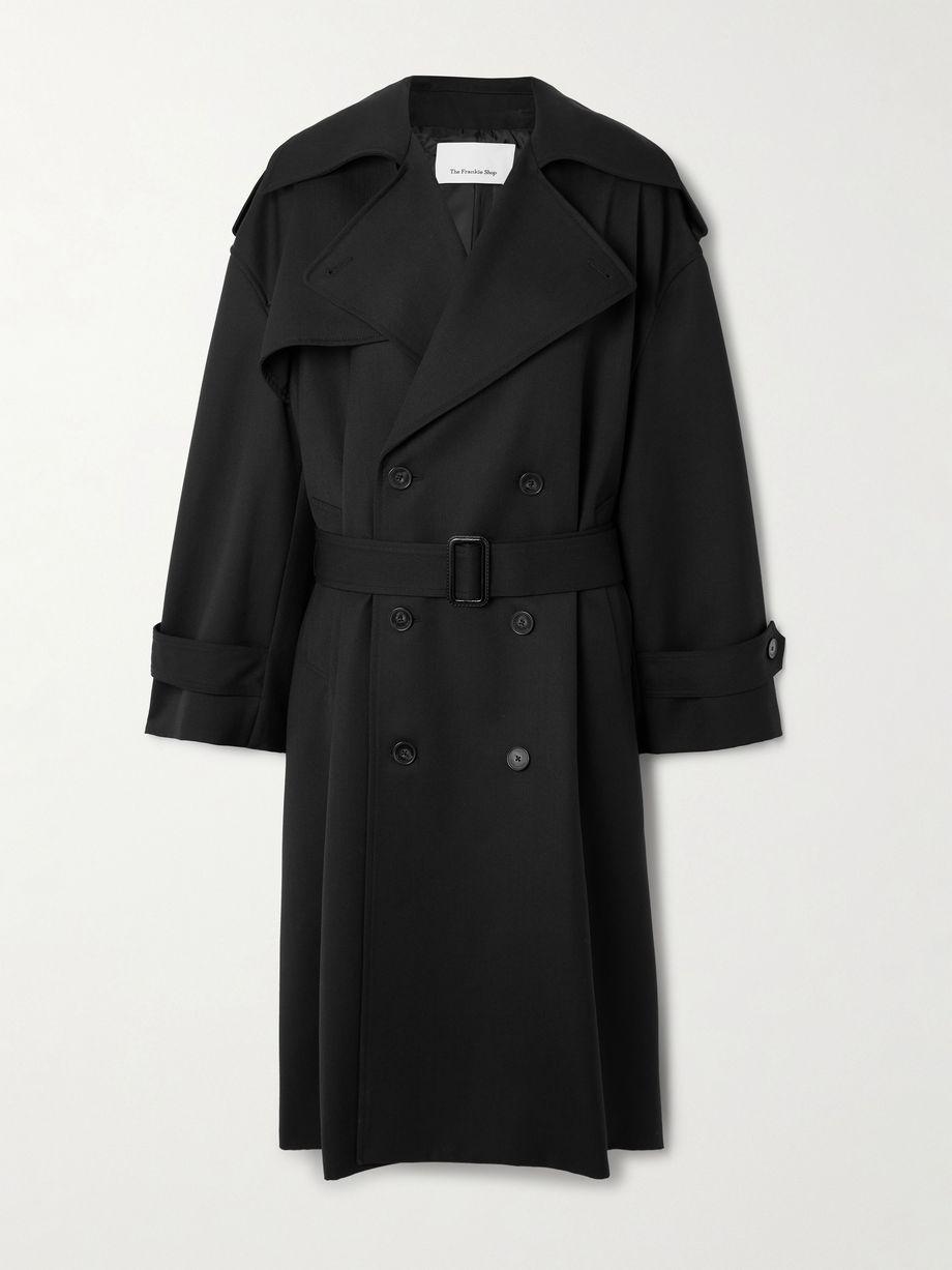 Dursley oversized double-breasted belted woven trench coat by FRANKIE SHOP