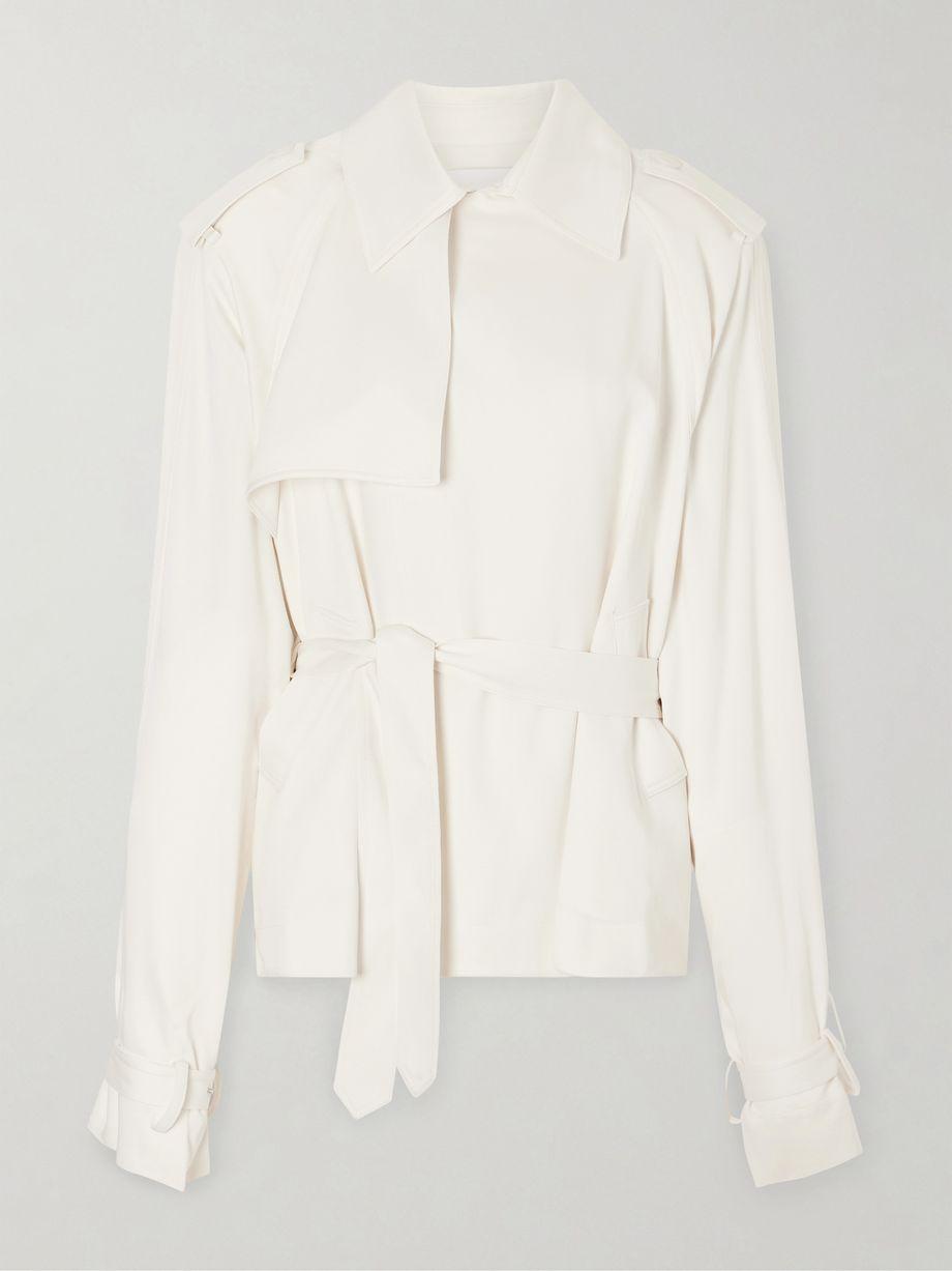 Eva belted gabardine trench coat by FRANKIE SHOP