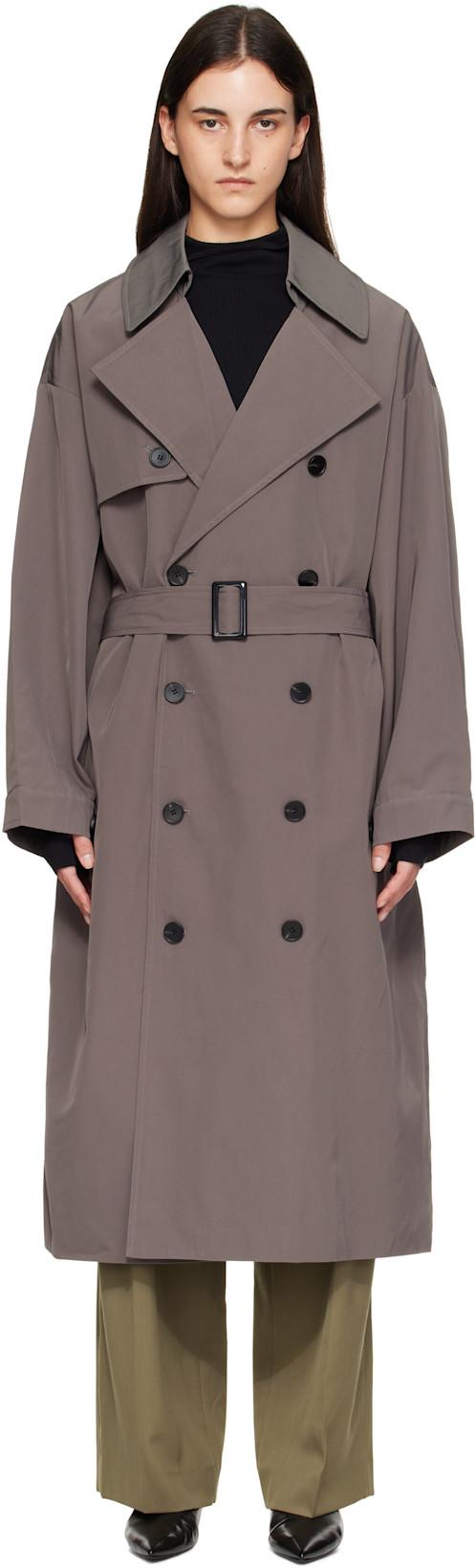 Gray Mavis Oversized Trench Coat by FRANKIE SHOP
