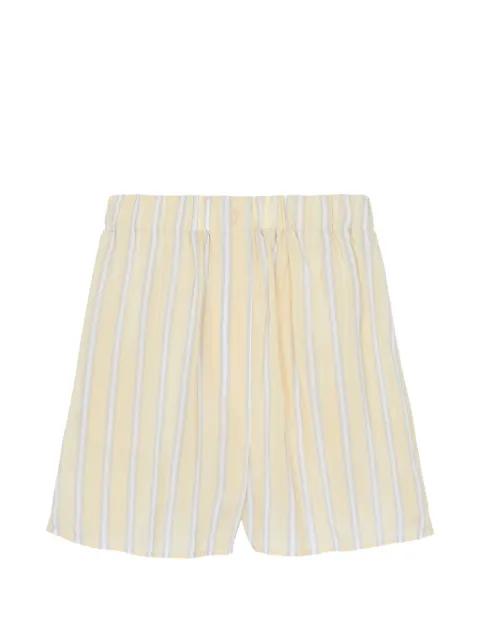 Lui striped cupro shorts by FRANKIE SHOP