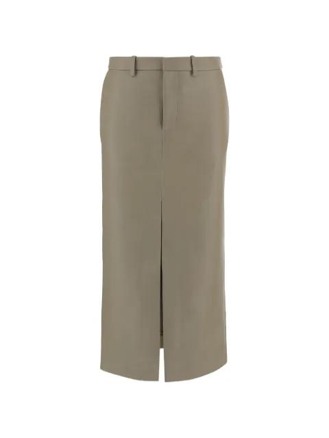 Maybelle faux-leather front-slit pencil skirt by FRANKIE SHOP