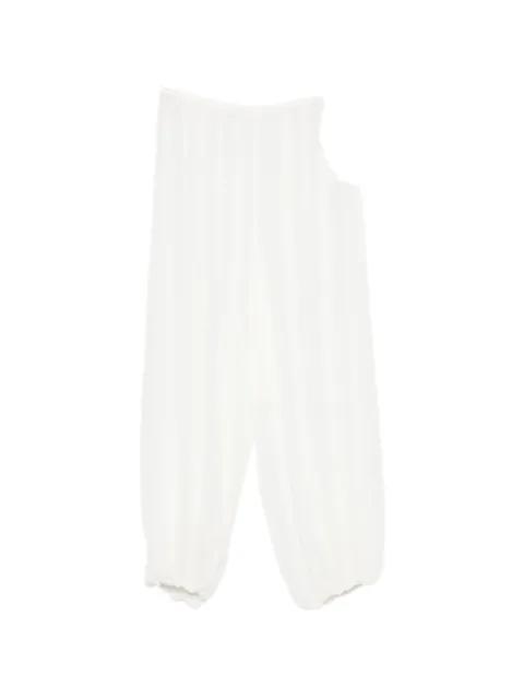 Mio sheer gathered-hem trousers by FRANKIE SHOP