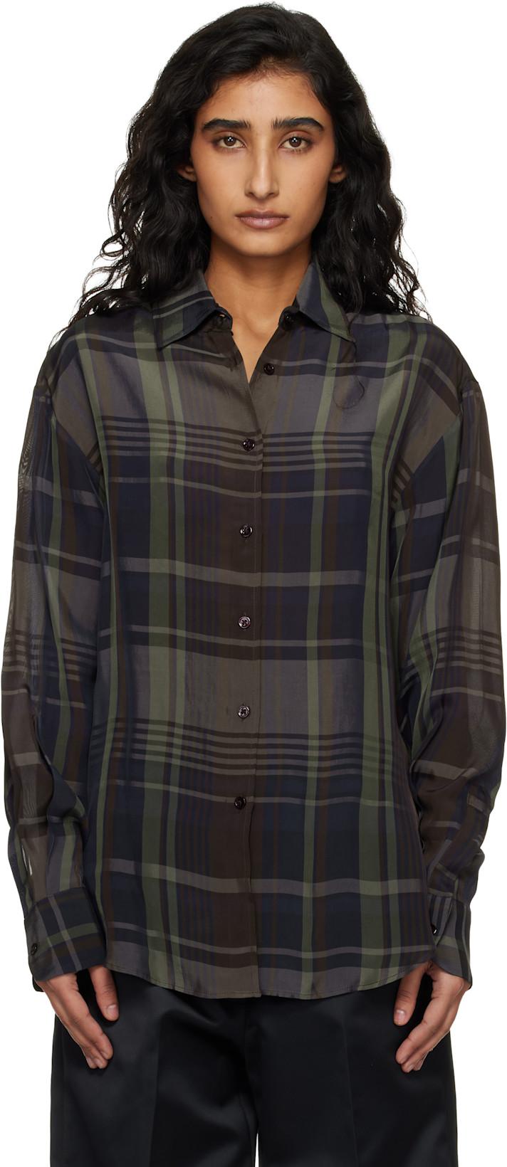 Multicolor Peri Sheer Fluid Shirt by FRANKIE SHOP
