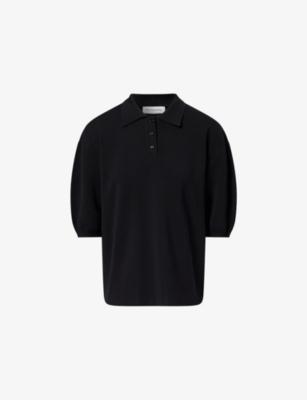 Nola Oversized Cotton-Knit Polo Top by FRANKIE SHOP